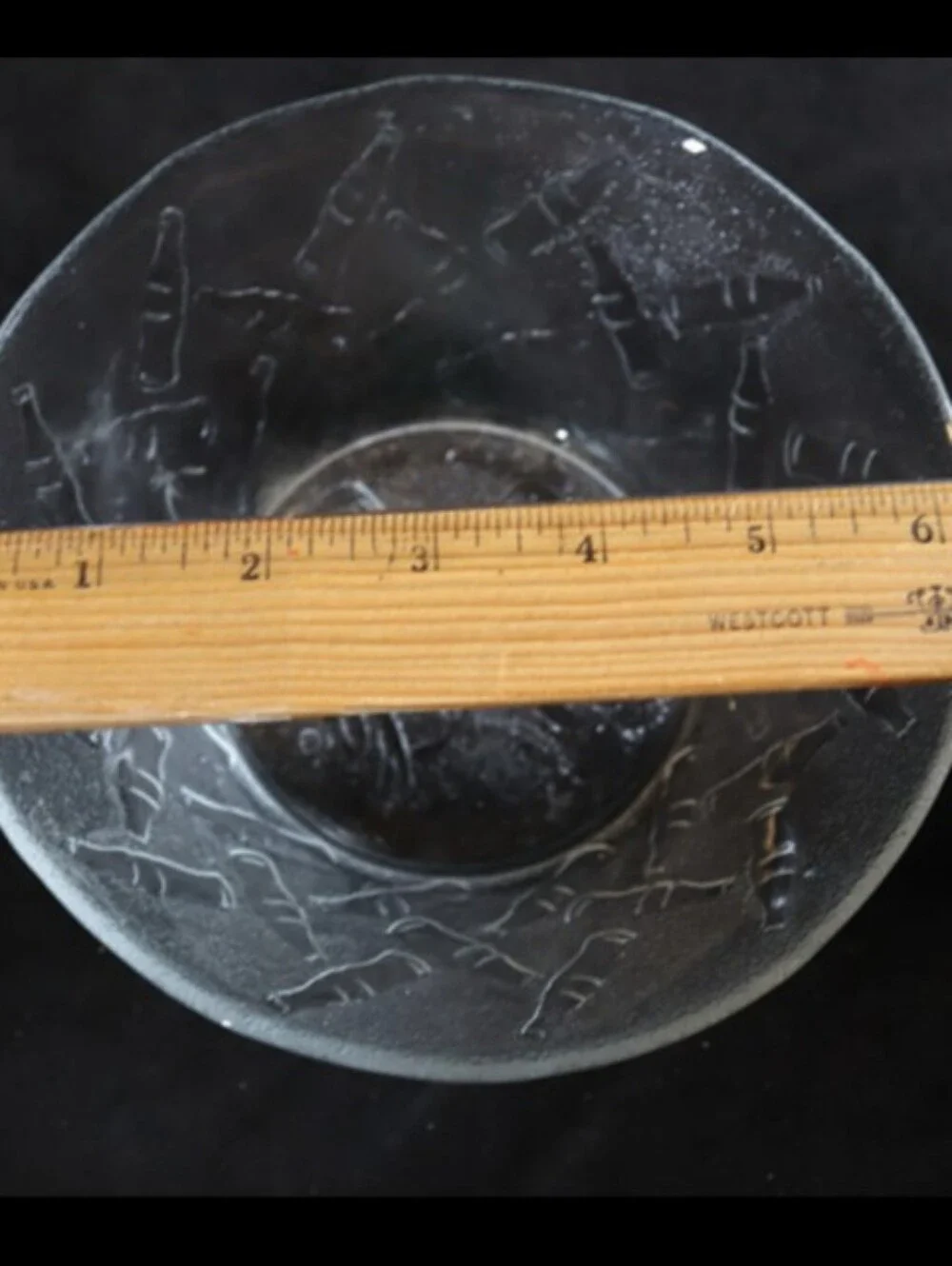 Vintage Arcoroc Coca Cola Embossed Glass Bowl Snack 6½“ Bowl